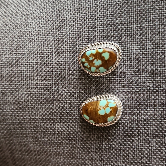 Gorgeous NWOT Native American Navajo Turquoise and Sterling Earrings ๐๐ค - Picture 7 of 11